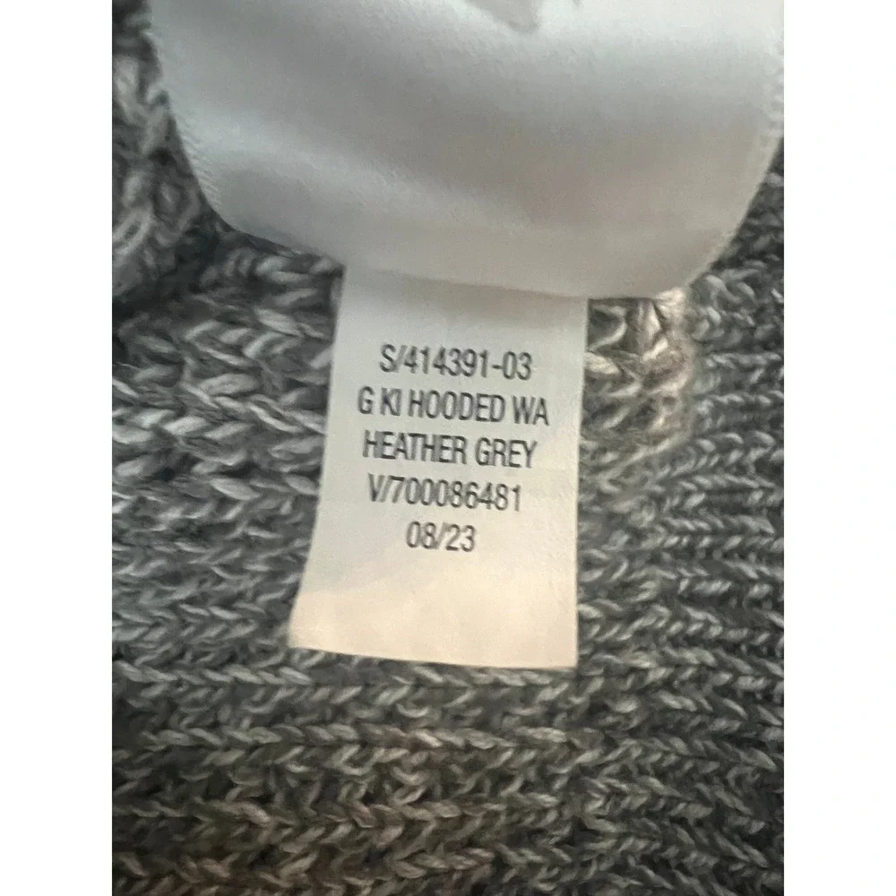 Old Navy Baby Hooded Cardigan Sweater Heather Grey Marl 6-12M (0957)